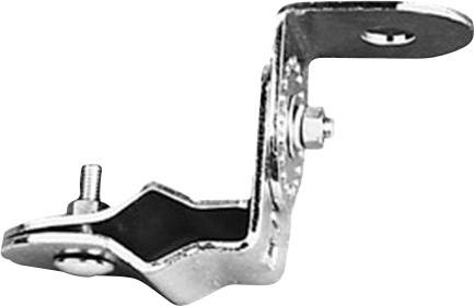 Support d'angle en métal avec trous de vissage, adapté pour la fixation de composants sur différentes surfaces.