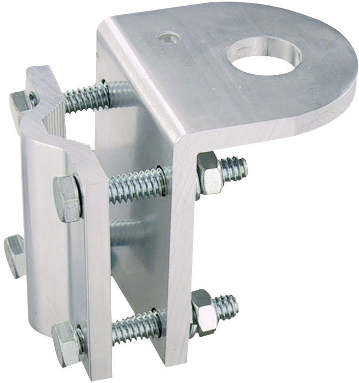 Connecteur métallique à vis et boulons multiples, utilisé pour fixer des composants ou des structures.