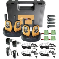 Talkie-walkie PMR DeTeWe Outdoor 8000 Quad Case 208048 jeu de 4 Talkie-walkie PMR DeTeWe Outdoor 8000 Quad Case 208048 jeu de 4