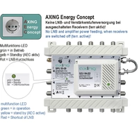 Commutateur multiple SAT Axing SPU 56-09 Entrées (commutateur multiple)=5 (4 SAT/1 terrestre) Nombre d'abonnés=6 Commutateur multiple SAT Axing SPU 56-09 Entrées (commutateur multiple)=5 (4 SAT/1 terrestre) Nombre d'abonnés=6