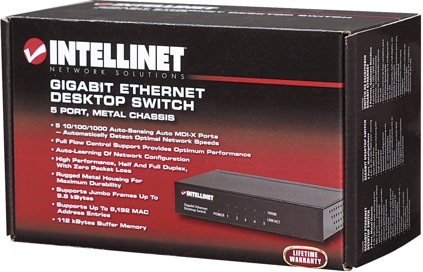 Switch réseau Intellinet 530378 5 ports 1 GBit/s