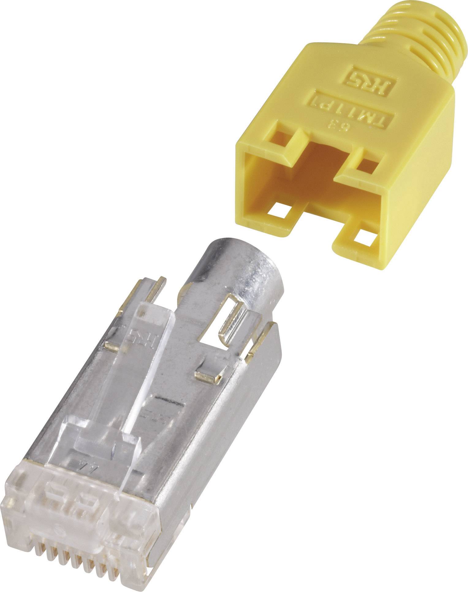 Connectique RJ45, blindé CAT5e Hirose Electronic HRS8GE10 RJ45 mâle, droit Pôle: 8P8C jaune 10 pc(s)