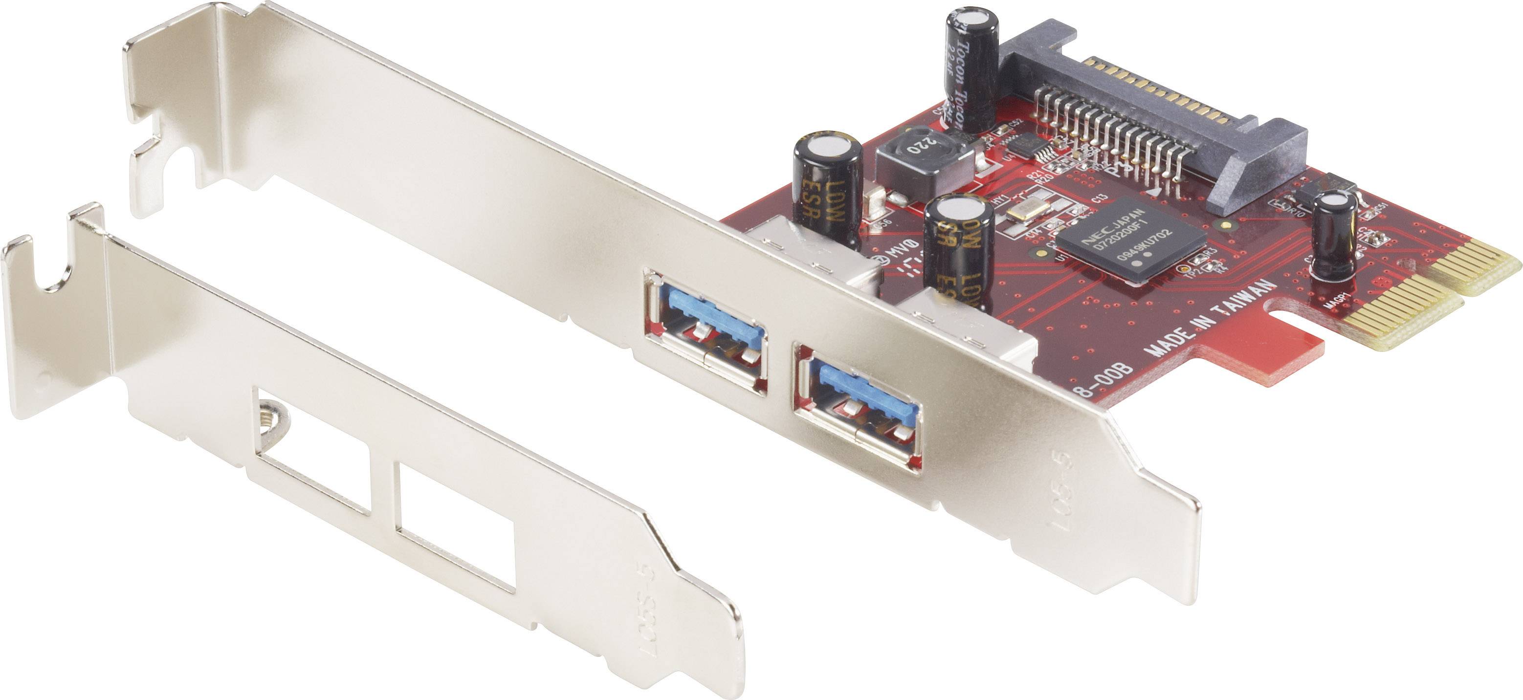 Renkforce 2 ports Carte contrôleur USB 3.0 USB-A PCIe