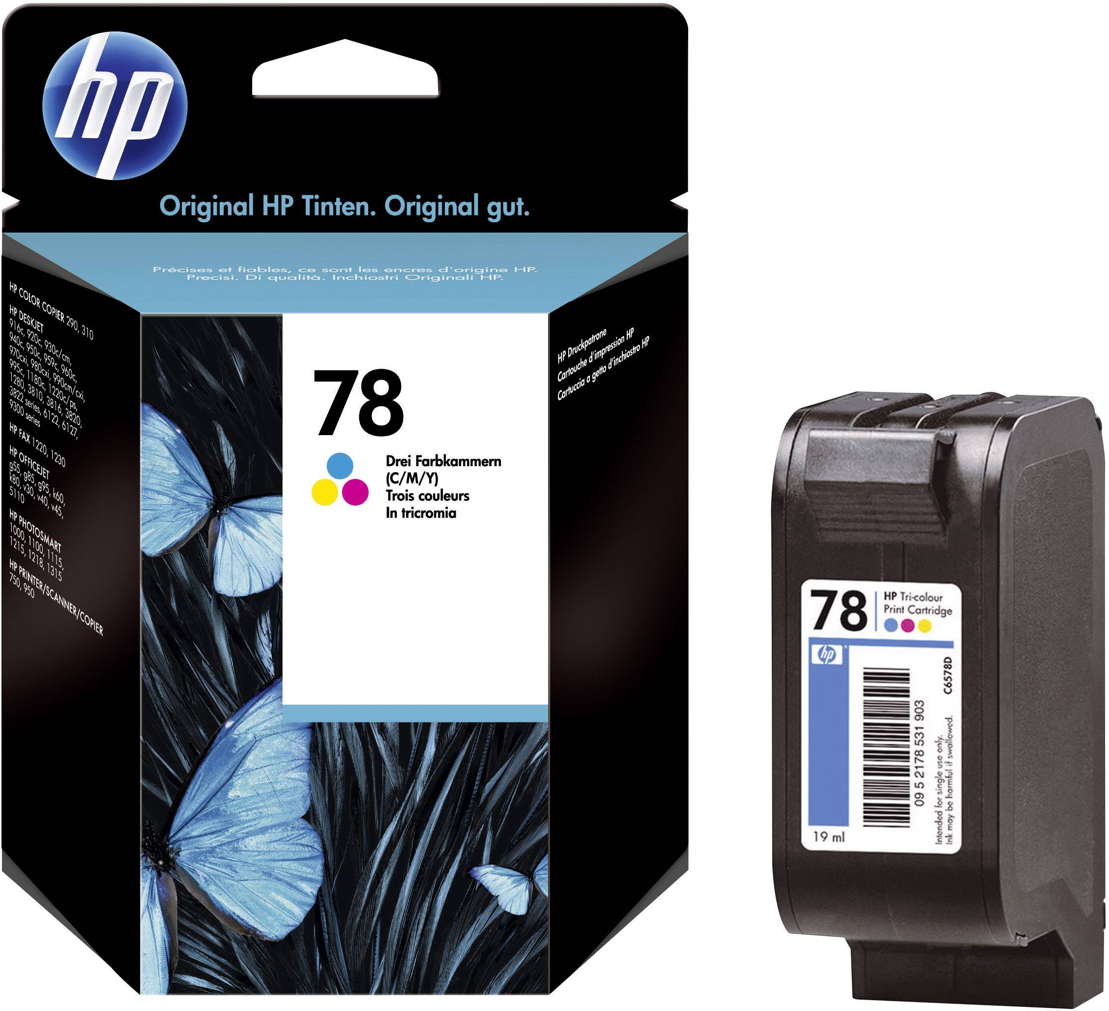 HP Encre 78 d'origine cyan, magenta, jaune C6578D Cartouche d'imprimante