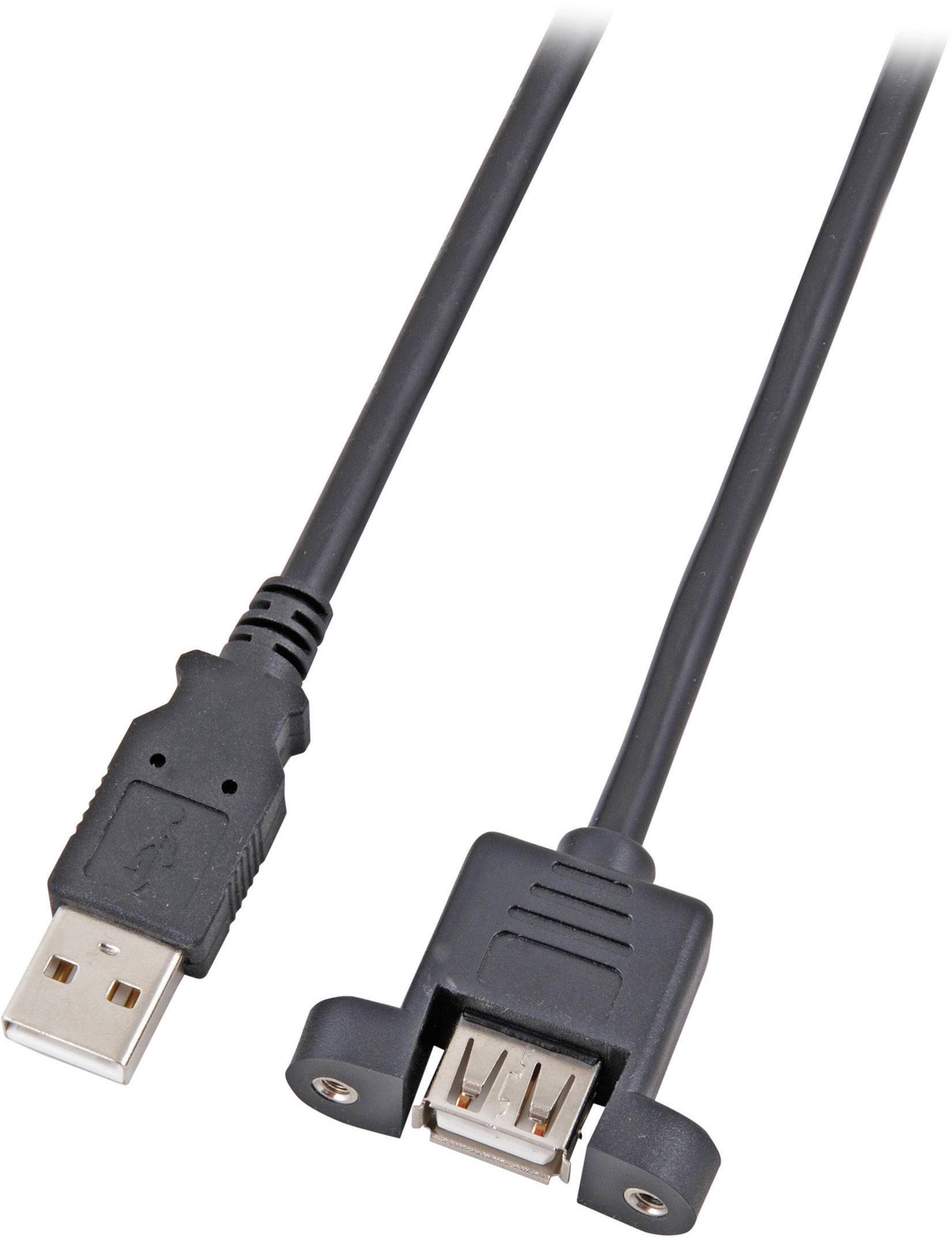 Rallonge USB 2.0 EFB Elektronik [1x USB 2.0 type A mâle - 1x USB 2.0 type A femelle] 50.00 cm noir