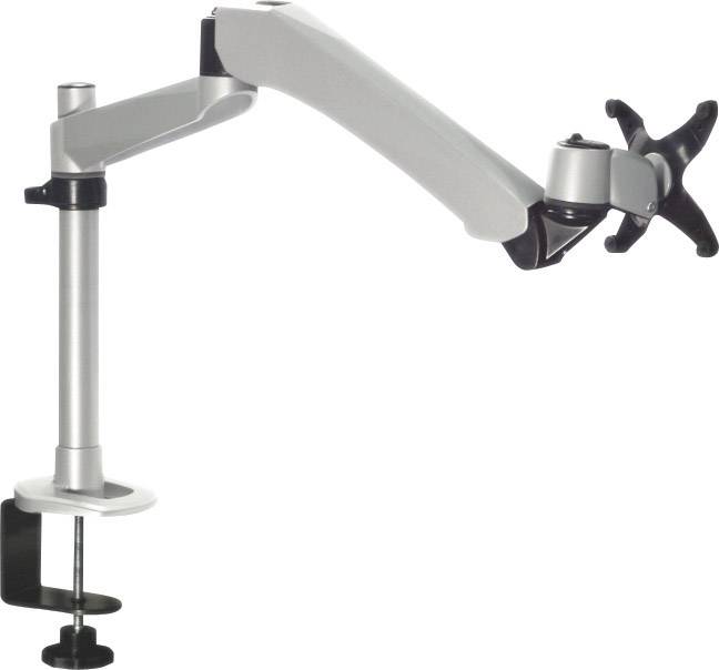 SpeaKa Professional SP-3947564 SuperFlex simple Support de table pour écran 25,4 cm (10") - 68,6 cm (27") noir, argent réglable