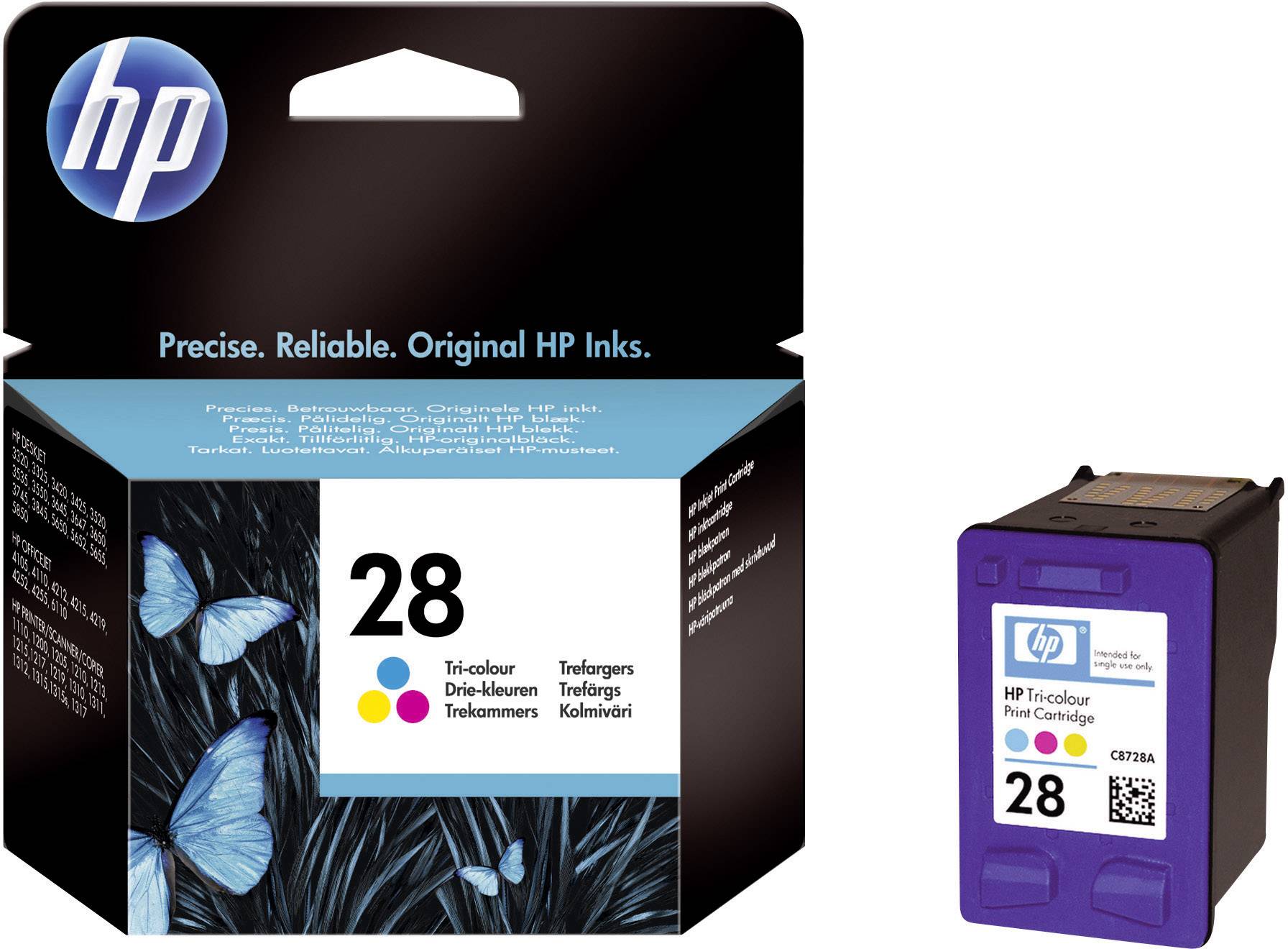 HP Tintenpatrone 28 Original Cyan, Magenta, Gelb C8728AE Druckerpatrone