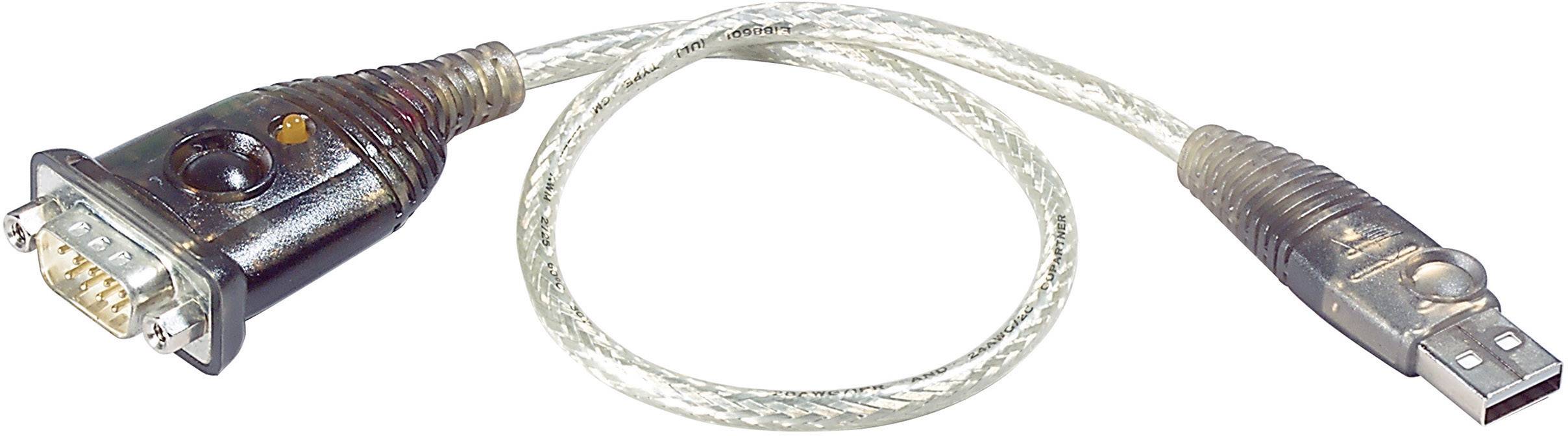 Adaptateur USB 1.1 ATEN UC232A-AT - [1x SUB-D mâle 9 pôles - 1x USB 1.1 type A mâle] - 0.35 m - argent