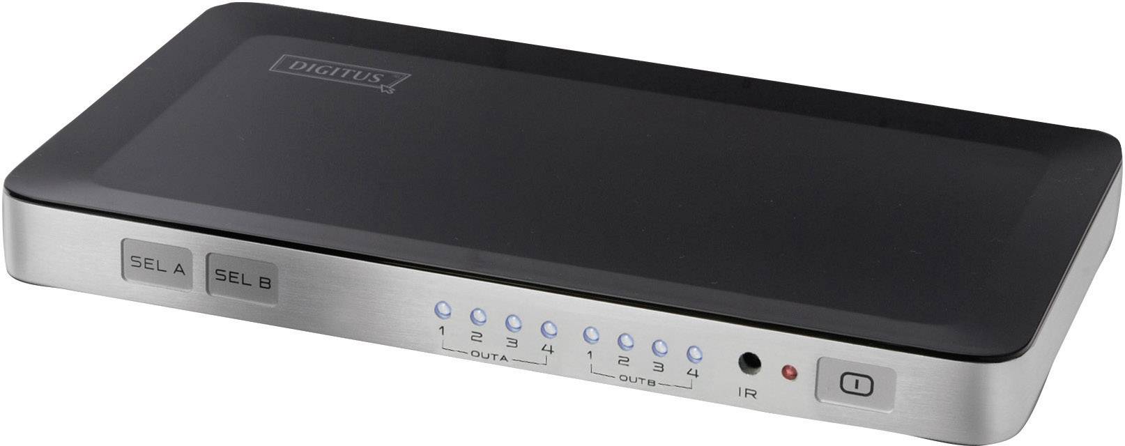 Digitus DS-48300 4 ports Switch matrice HDMI avec télécommande 1920 x 1080 pixels
