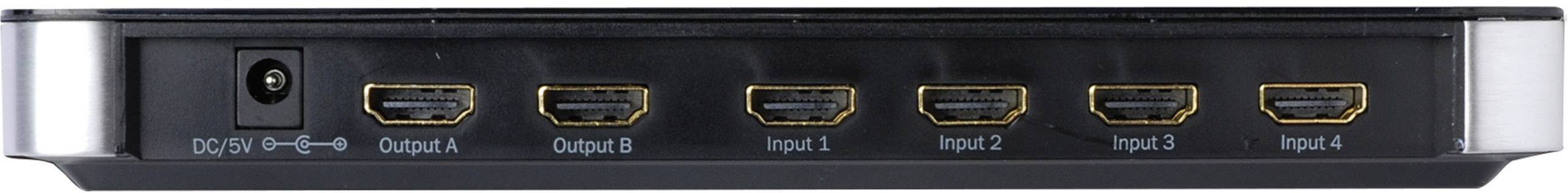 Digitus DS-48300 4 ports Switch matrice HDMI avec télécommande 1920 x 1080 pixels