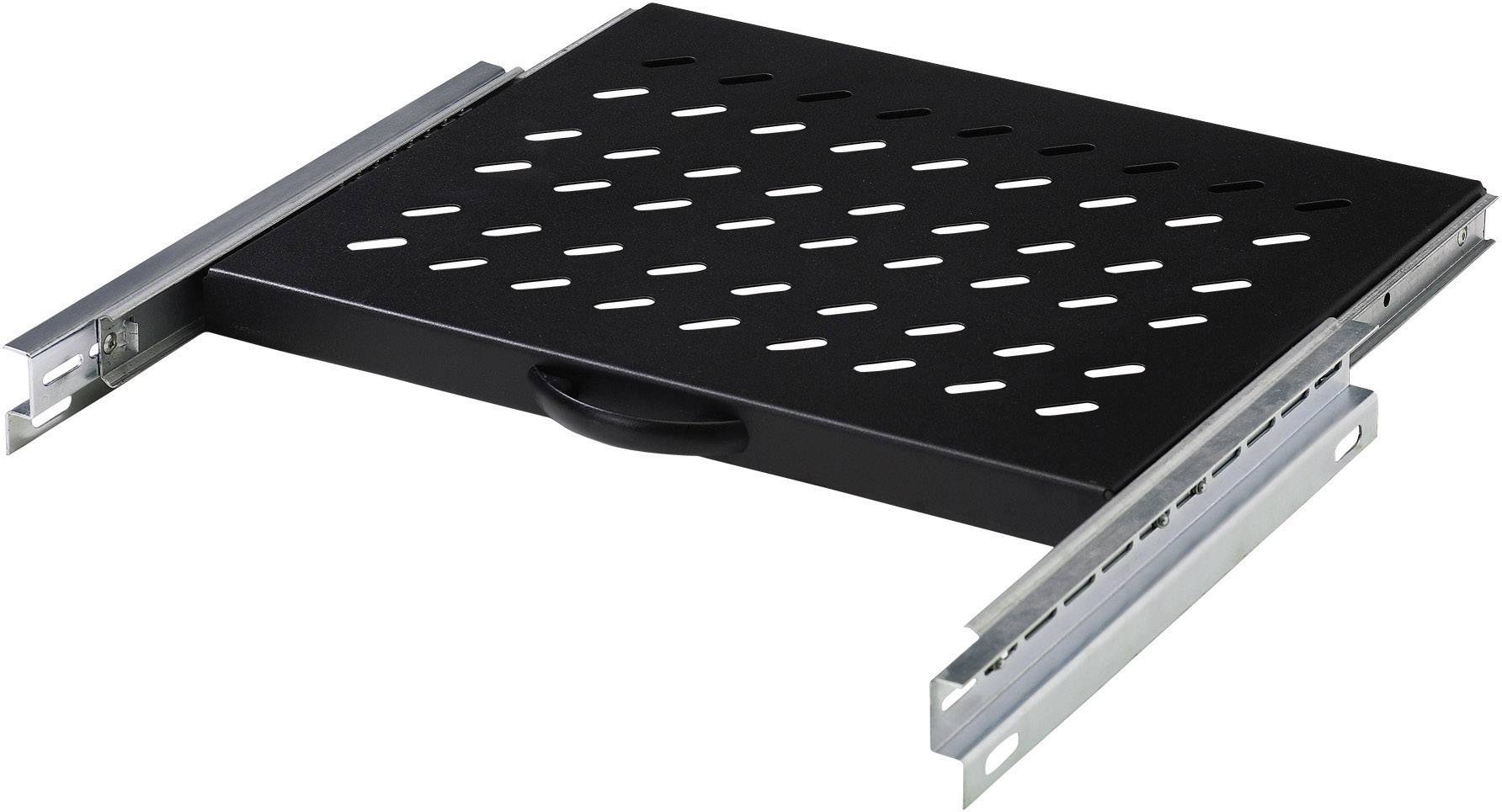 Digitus DN-19 TRAY-2-600-SW 19 pouces Plaque de sol 1 UH extensible adapté à une baie de profondeur: 600 mm noir