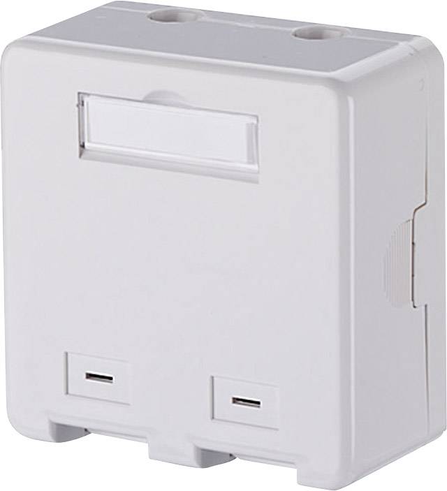 Prise réseau montage apparent (en saillie) non équipé 2 ports Metz Connect 1309150002KE blanc pur