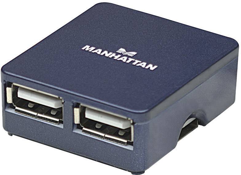 Hub USB 2.0 Manhattan 4 ports bleu