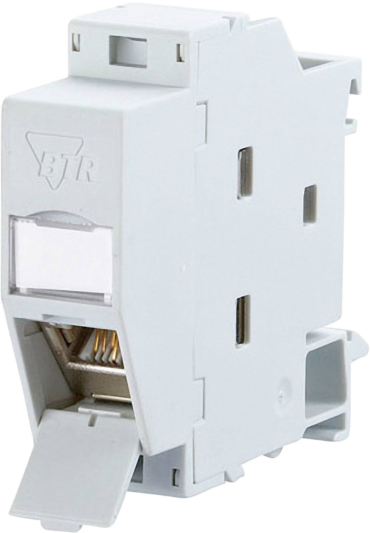 Metz Connect 1309107003-E Prise réseau profilé CAT 6a gris clair (RAL 7035)