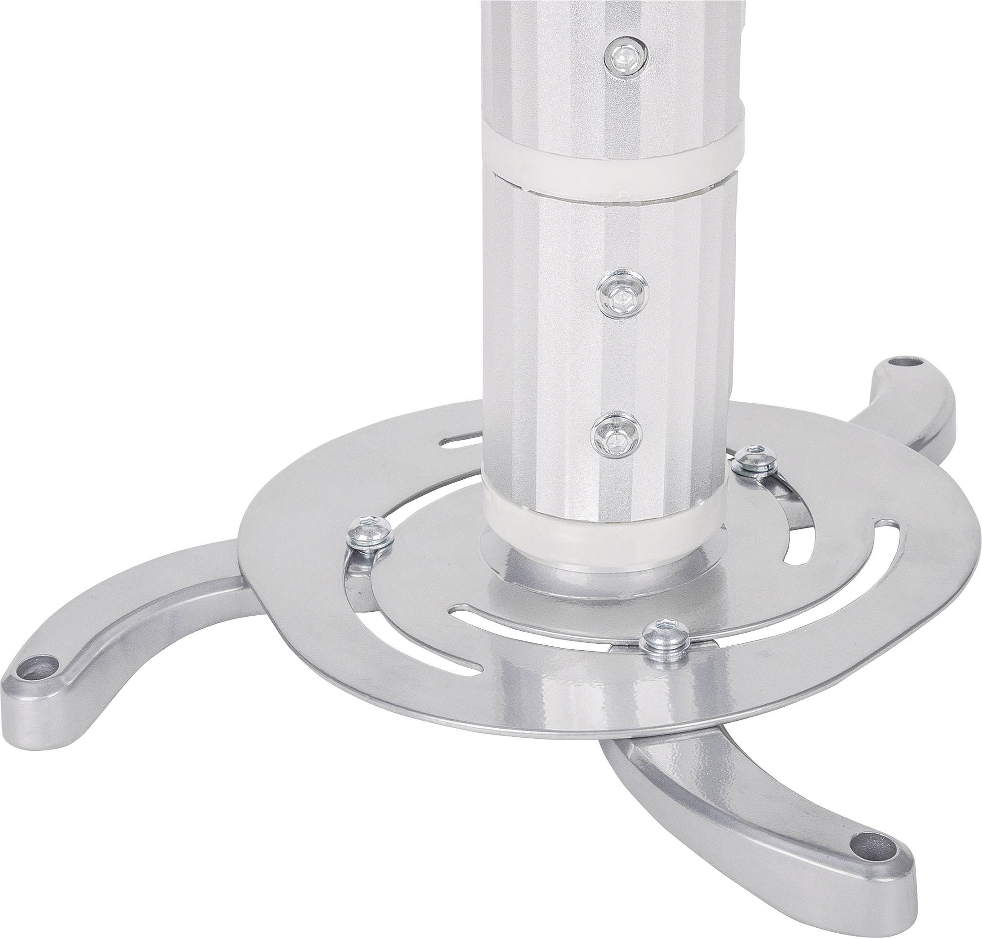 Support de plafond en métal pour projecteur, réglable avec éléments de fixation, qui sécurise et stabilise le projecteur.