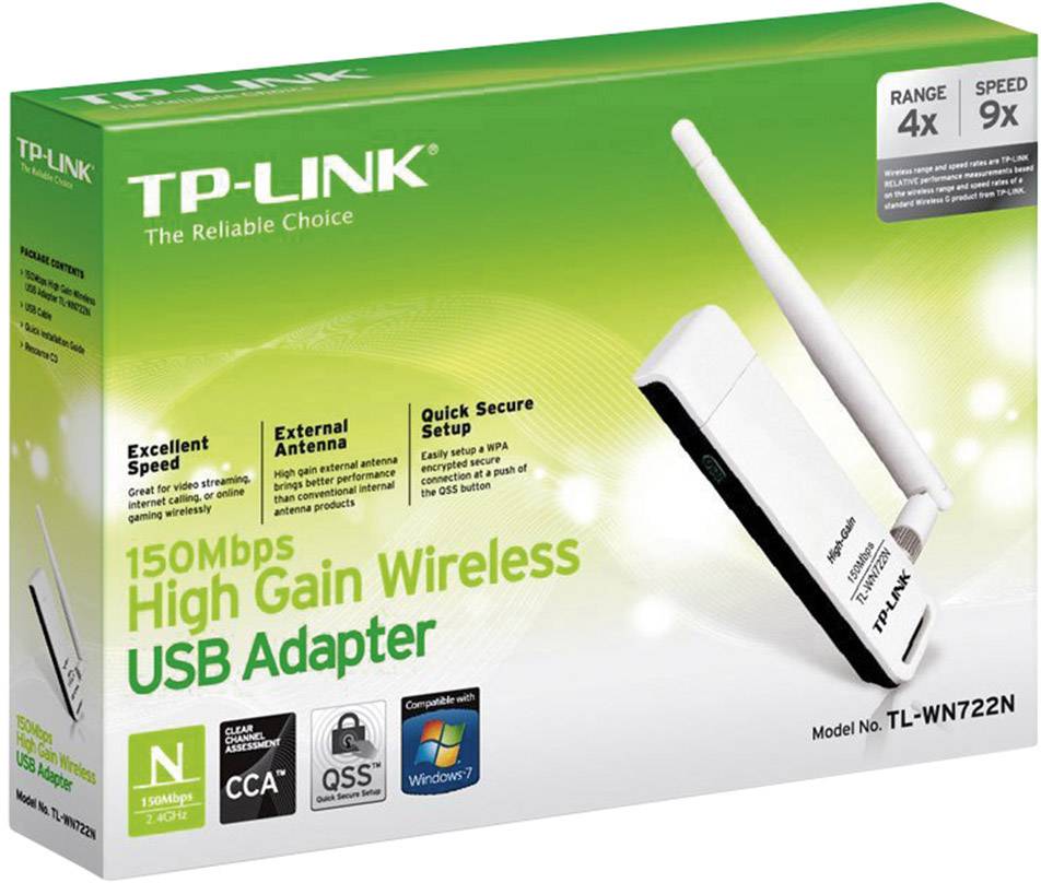 Clé Wi-Fi USB 2.0 TP-LINK TL-WN722N 150 MBit/s
