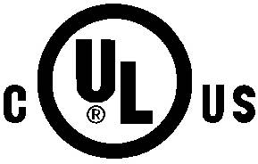 Sigle UL : Un signe de certification dans un cercle avec la lettre 'c' à gauche et 'us' à droite. Signifie certification de sécurité.