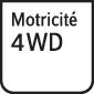 Autocollant noir et blanc portant l'inscription 'Transmission intégrale', indiquant un système de transmission à quatre roues motrices.