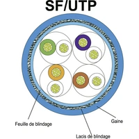 TRU COMPONENTS Câble réseau CAT 6 SF/UTP 4 x 2 x 0.27 mm² blanc 100 m TRU COMPONENTS Câble réseau CAT 6 SF/UTP 4 x 2 x 0.27 mm² blanc 100 m