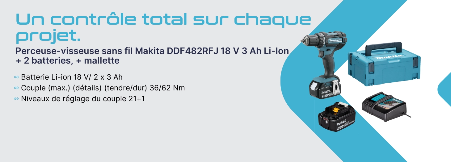 Makita DDF482RFJ Akku-Bohrschrauber 18 V